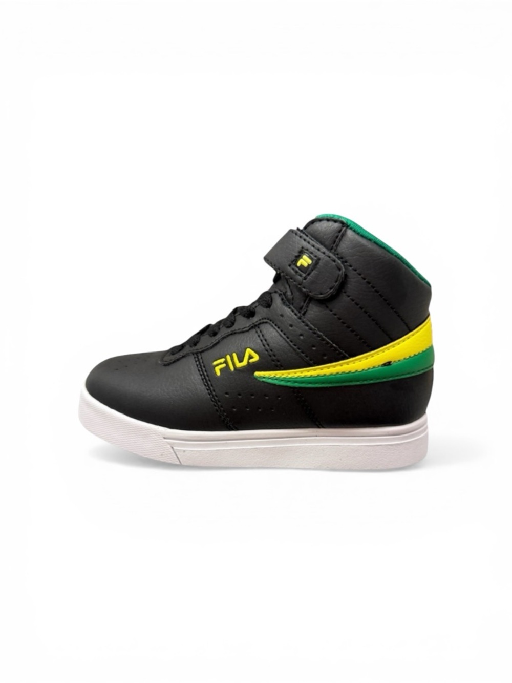 FILA Vulc 13 Kid's High-Top Sneakers Black/Green/Yellow/Red Youth Boys Size 13